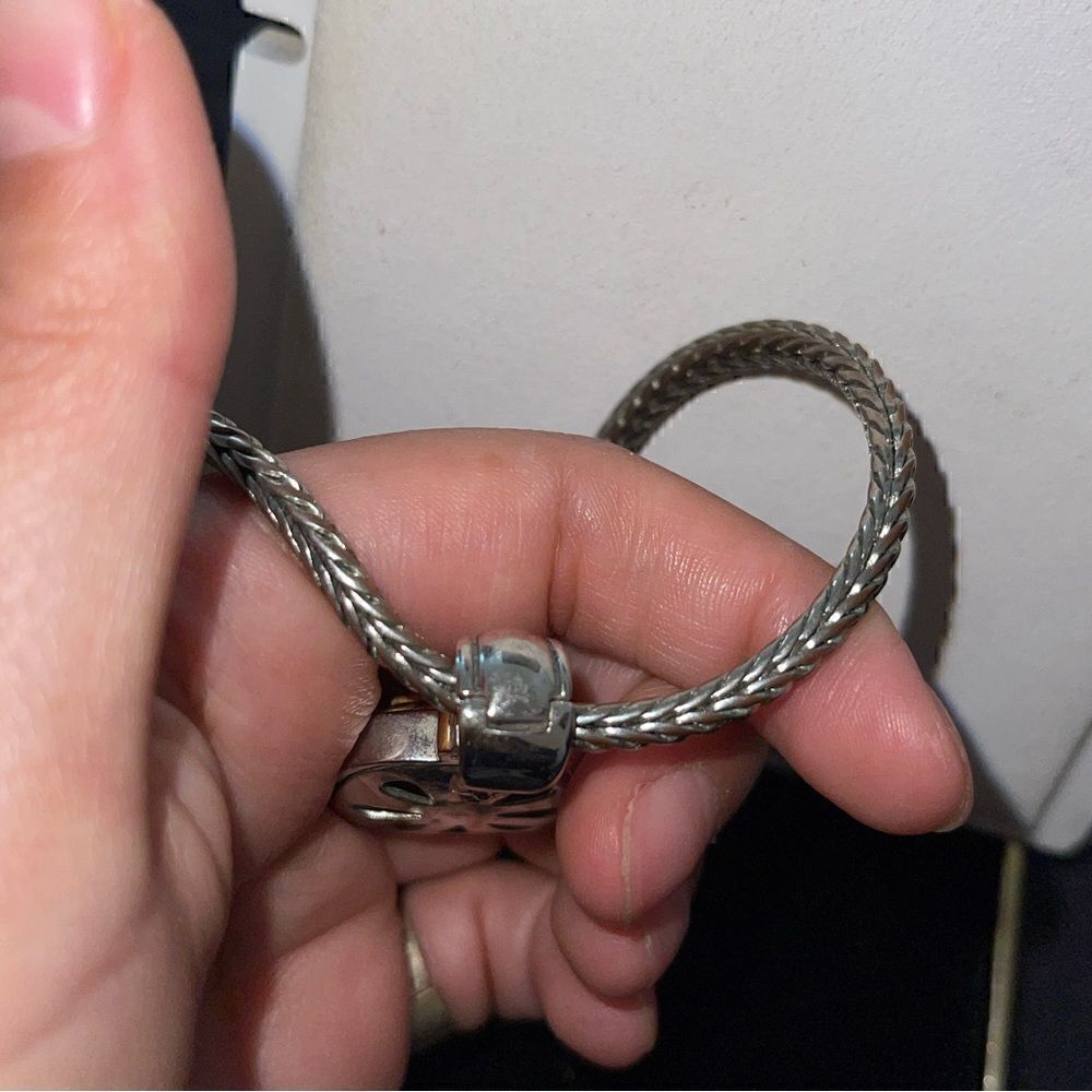 Purple Gem Statement Two Tone Necklace - image 4